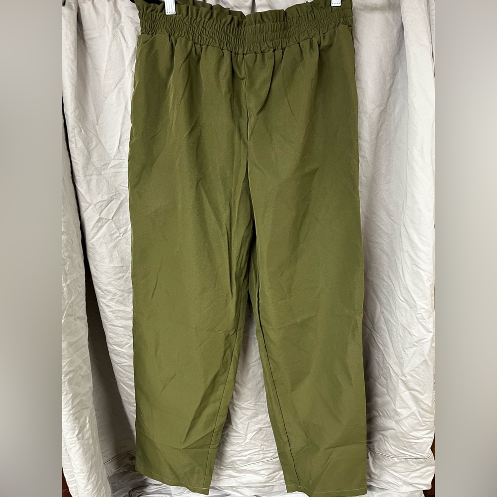 Green Flowy Trousers